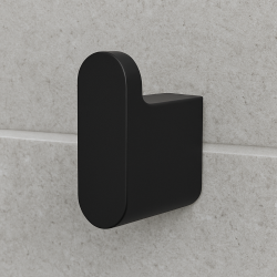 Stainless Steel Matte Black Robe Hook Towel Holder Wall Mounted
